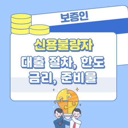 003 보증인 준비된 경우 신용불량자 대출 절차, 한도, 금리, 준비물