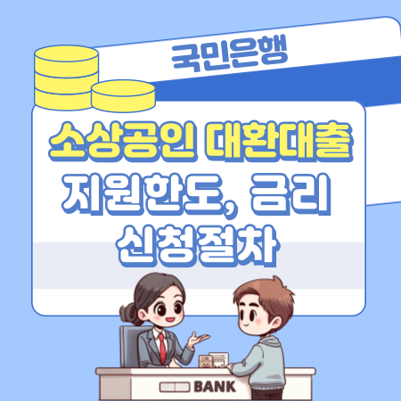 국민은행 소상공인 대환대출 자영업자 지원한도, 금리, 신청절차, 입금, 필요서류, 신용평점기준 254 1