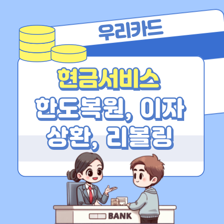 우리카드 현금서비스(단기카드) 대출 한도복원, 이자, 상환, 리볼빙, 신용점수 386 1